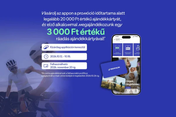 3000 Ft értékű ráadás ajándékkártyát adunk az appban!