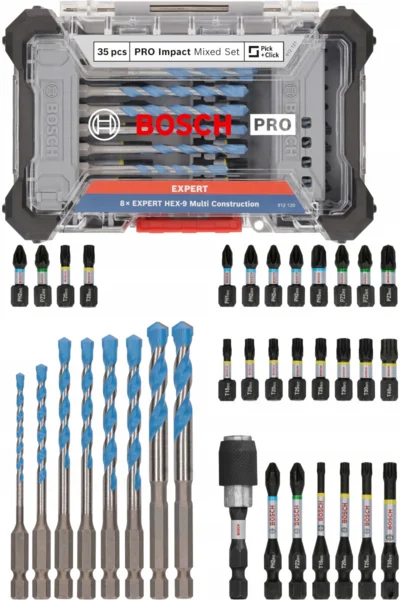 BOSCH Multi Construction PRO ütvecsavarozó bit és fúrókészlet, 35 darabos 2608521U82 (2608521U82)