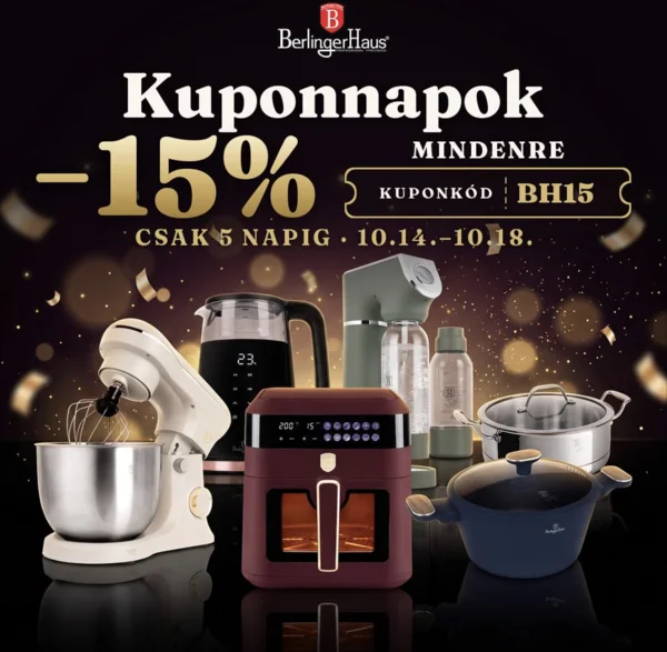 15% kedvezmény mindenre a BerlingerHaus webshopján