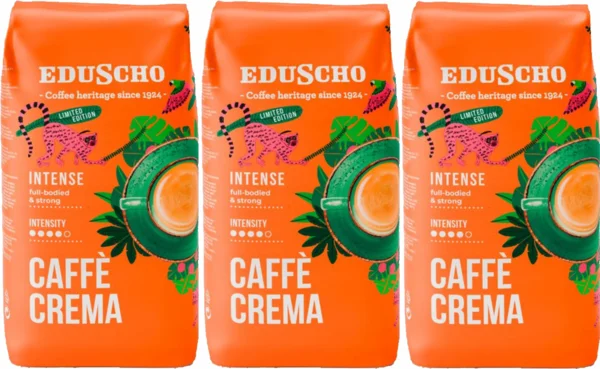 Caffe Crema Intense Eduscho szemes kávé 3 x 1 kg