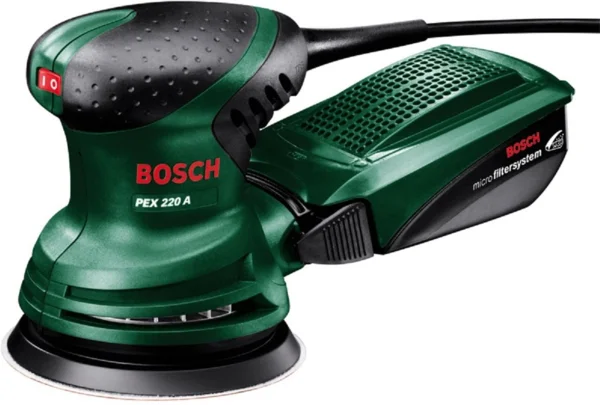 Bosch 0603378000 PEX 220 A rezgőcsiszoló + ajándék fúrószár készlet