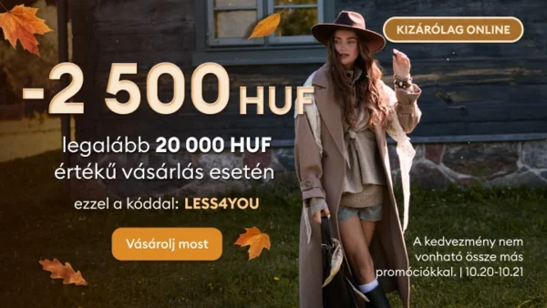 2500 Ft kedvezmény 20 ezer Ft felett