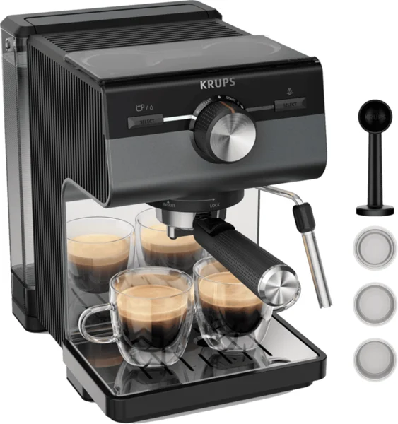 Karos kávéfőző KRUPS Authentic+ XP384G10 Sötétszürke/Fekete