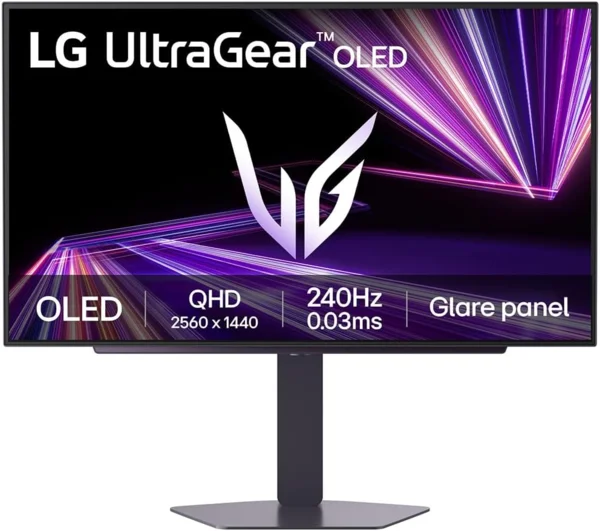 LG Ultragear 27GX704A-B 27 hüvelykes WQHD OLED gaming monitor, 240Hz, 0.03ms, G-Sync
