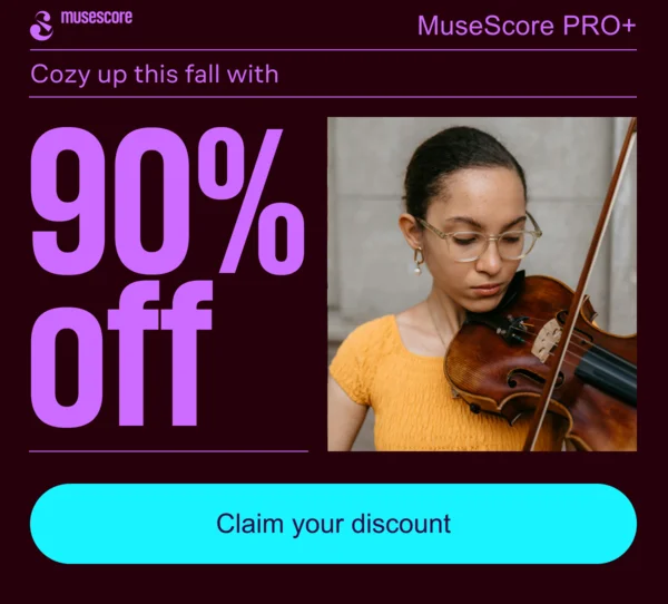 MuseScore Pro+ 92% kedvezménnyel az első évben