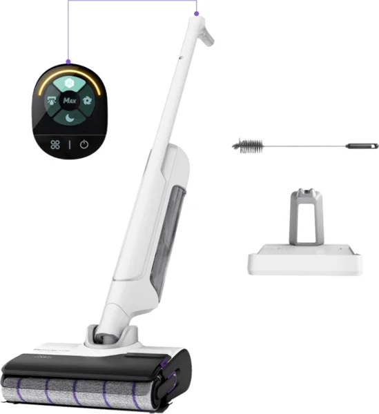 Porszívó és felmosó 2in1 Rowenta X-Clean 10 nedves és száraz porszívózáshoz GZ7035WO Fekete/Fehér
