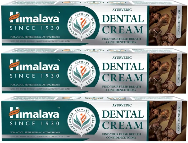 Himalaya Ayurvedic Dental Cream szegfűszeges fogkrém, fluoridmentes, 3 darabos kiszerelés