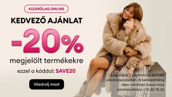 20% kedvezmény a megjelölt termékekre