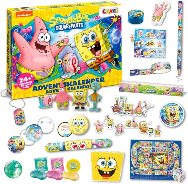 Craze Spongyabob Adventi Naptár gyerekeknek, 24 meglepetés