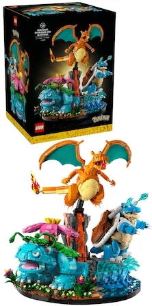 LEGO® Pokémon™ építőkészlet, Venusaur, Charizard és Blastoise 72153