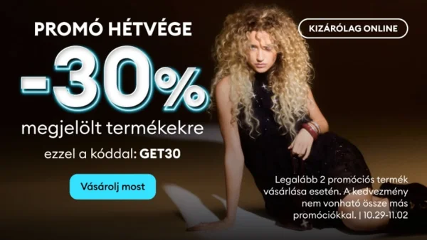 -30% promó hétvége