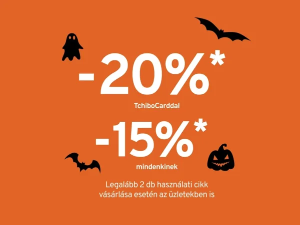 Halloween shopping napok (-15% mindenkinek, -20% TchiboCard hűségkártyával)
