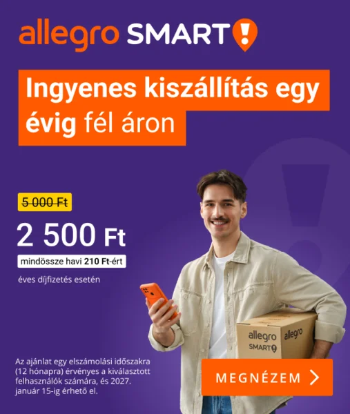 Allegro Smart! – Ingyenes kiszállítás egy évig fél áron
