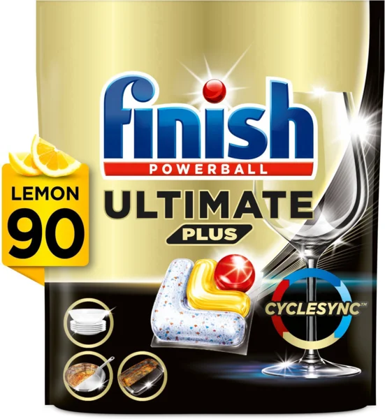 Finish Ultimate Plus All in 1 Lemon, 90 db mosogatógép tabletta (AlzaPlus+)