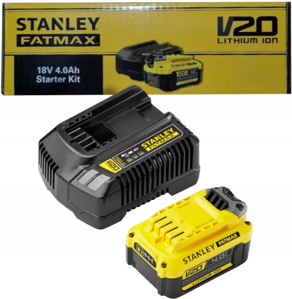 STANLEY V20 18V 4.0Ah akkumulátor és FatMax töltő SFMCB14M1 (SFMCB14M1)