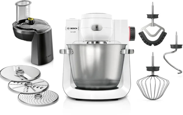 Bosch MUMS6EW13D Series 6 konyhai robotgép, 1600 W, 5.5 L, ezüst/fehér