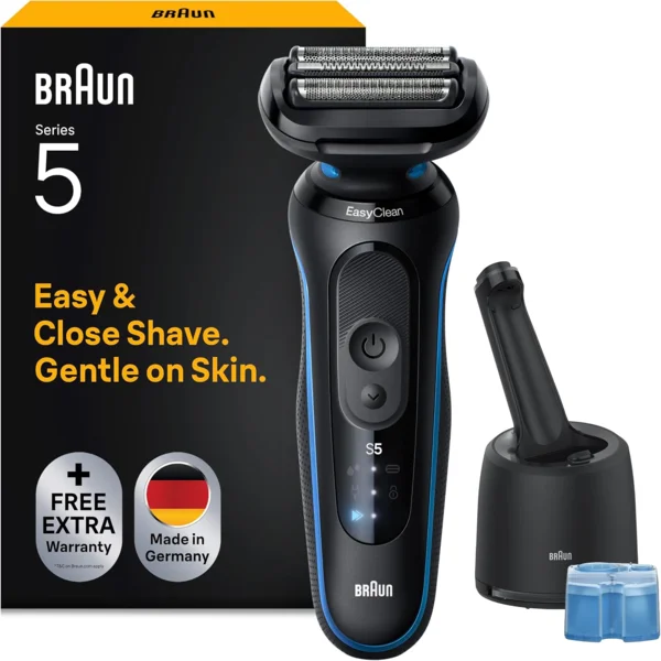 Braun Series 5 52-B7000cc elektromos borotva tisztítóállomással, kék