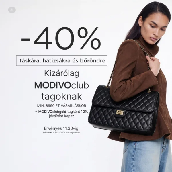 -40% táskákra, hátizsákokra és bőröndökre